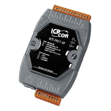 Icp Das 10 / 20 channel of Analog Input Module with High Voltage Protection ET-7017-10